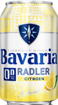 Bavaria radler 0% alcohol blikje 33cl